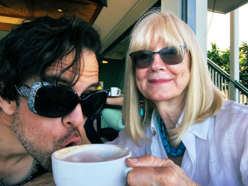 Alexander Polinsky with his mother