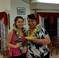 Auli'i Cravalho with Mom Puanani Cravalho