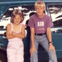 Bridget with her brother Brock