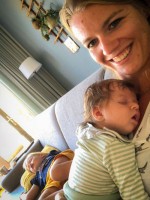 Dafne Schippers with her nephews