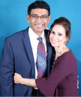 Deborah Fancher with husband Dinesh D'Souza