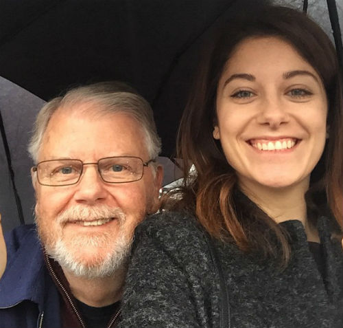 Elizabeth Alderfer with father