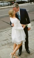 Emma Greenwell and her husband, wedding