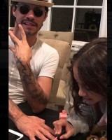 Emme Muniz with dad Marc Anthony