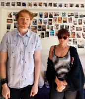 Finty Williams with son Sam Williams