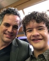 Gaten Matarazzo with Mark Ruffalo