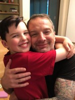 Iain Armitage with father Euan Morton
