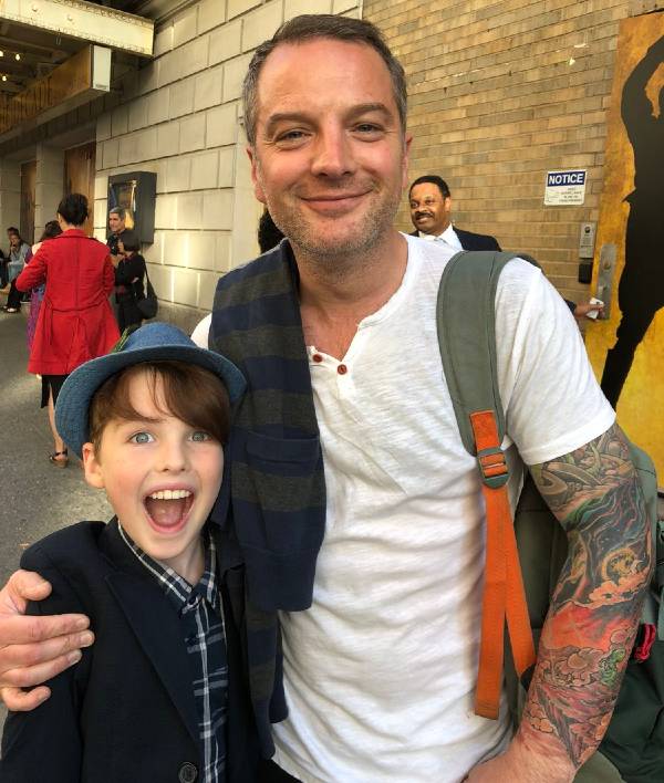 Iain Armitage with father Euan Morton