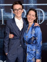 Isaac Hempstead Wright with Mom Helen Wright