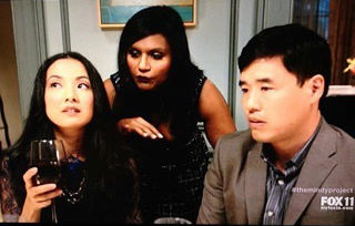 Jae Suh Park & Randall Park with Mindy Kaling