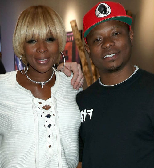 Jason Mitchell with girlfriend Mary J. Blige
