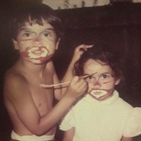 Lela Loren with her brother Daniel Loren