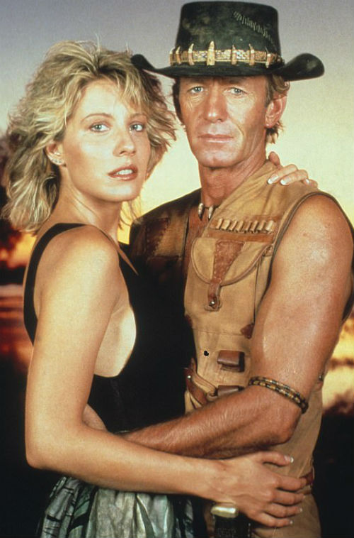 Linda Kozlowski with Paul Hogan