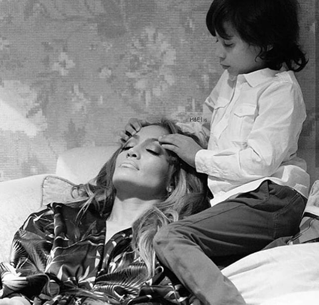 Little Max helping mom with her headache