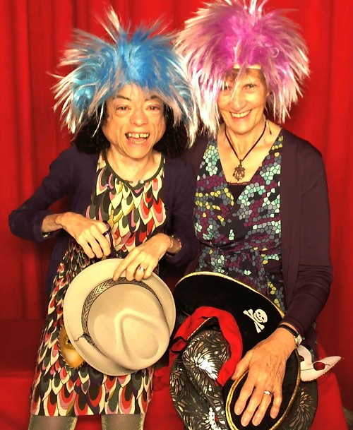 Liz Carr  with mother Pat Carr