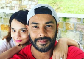 Mayanti Langer with her husband Stuart Binny