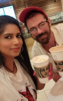 Mini Rajan with husband Richard Labus