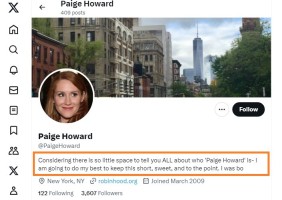 Paige Howard's Twitter Screenshot