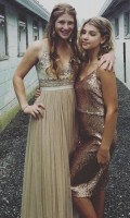 Phoebe gates with sister Jennifer Gates