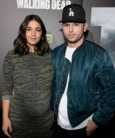 Pregnant Alanna Masterson with her boyfriend Brick Stowell