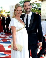 Pregnant Tamzin Outhwaite with Tom Ellis