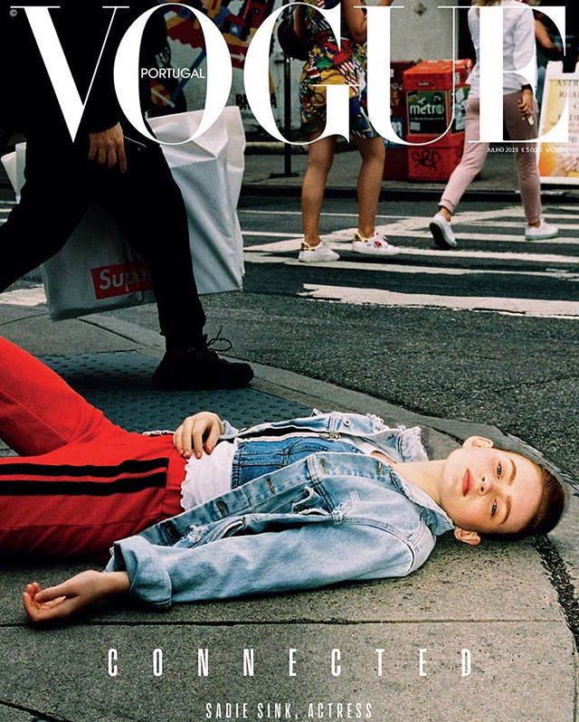 Sadie Sink on the cover of Vogue