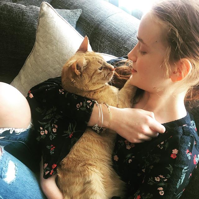 Sadie Sink at the Gentle Barn