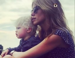 Sarah Wright with son Wyatt Olsen