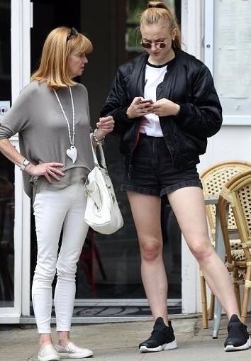 Sophie Turner with her mother Sally