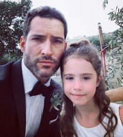 Tom Ellis with daughter